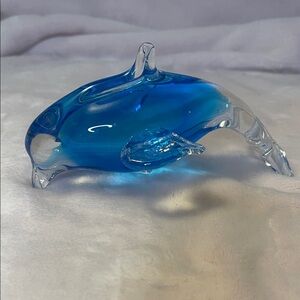 Glass dolphin figurine